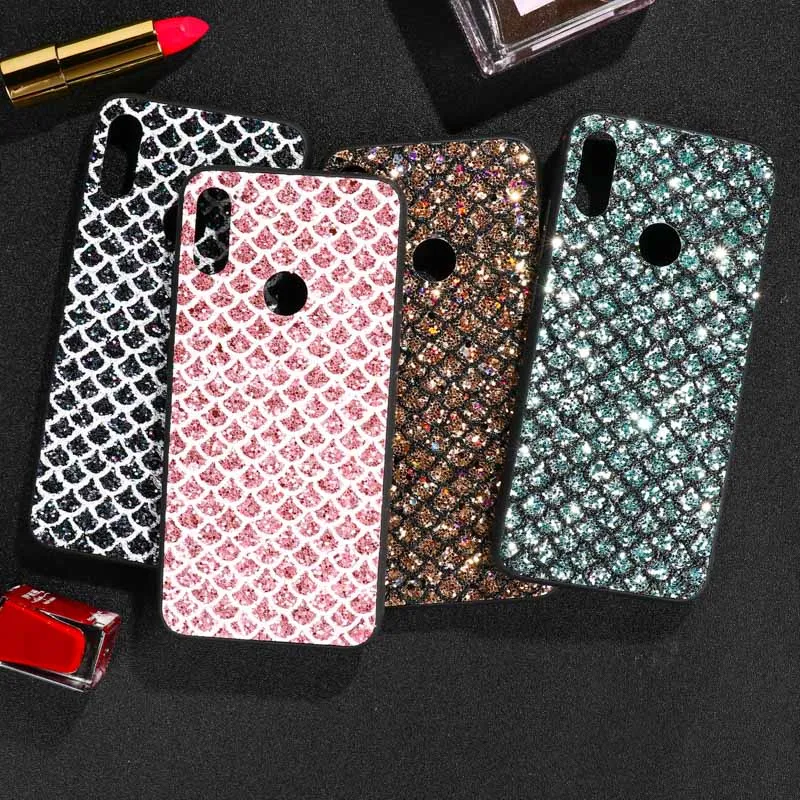 

Case For Xiaomi Redmi Note 7 6 Pro Case Glitter Fish Scale PC TPU Cover For Xiaomi Redmi 7 6A 6 Pro Mi 8 A2 Lite Cases Covers