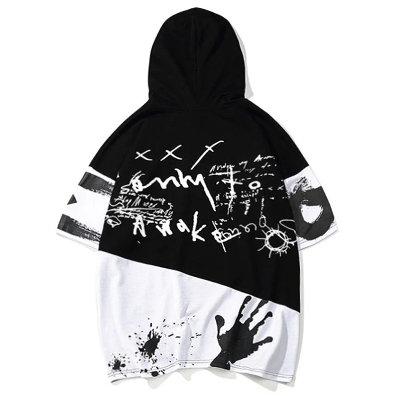 

Man plus size male oversize 9XL 8XL 7XL 6XL cotton shirt short sleeve Summer Mens hip hop T-shirt Graffiti shirts Tees Tops