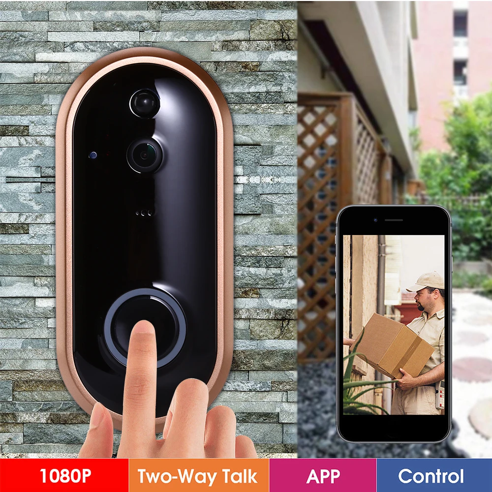 

Doorbell Camera WIFI 1080P Smart Wireless Door Bell Intercom Ring Video Eyes For The Door PIR Motion Detection Night Vision Tuya