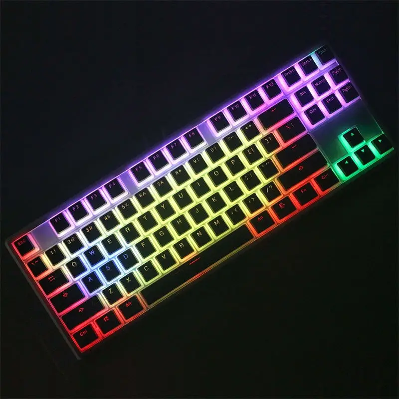 Kbdfans108 PBT двойной выстрел блеск через ANSI ISO OEM профиль пудинг Keyset для MX механическая