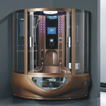 

Modern Enclosed Massage Bathroom Steam Shower Room with TV and Bathtub