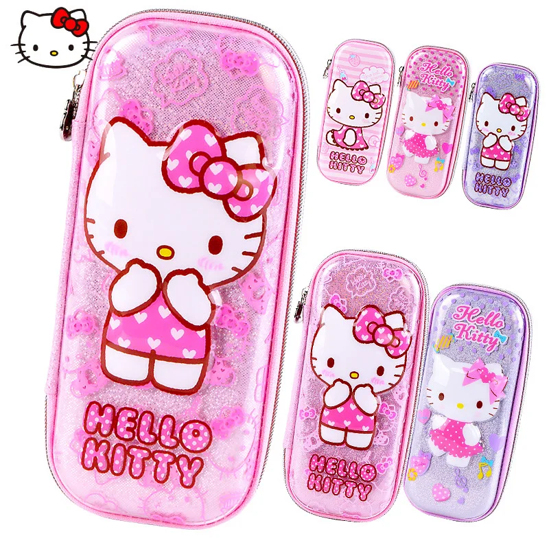 Buy 1PC Kawaii Hello kitty Pencil Case Canvas Gift Estuches Pencil Box for