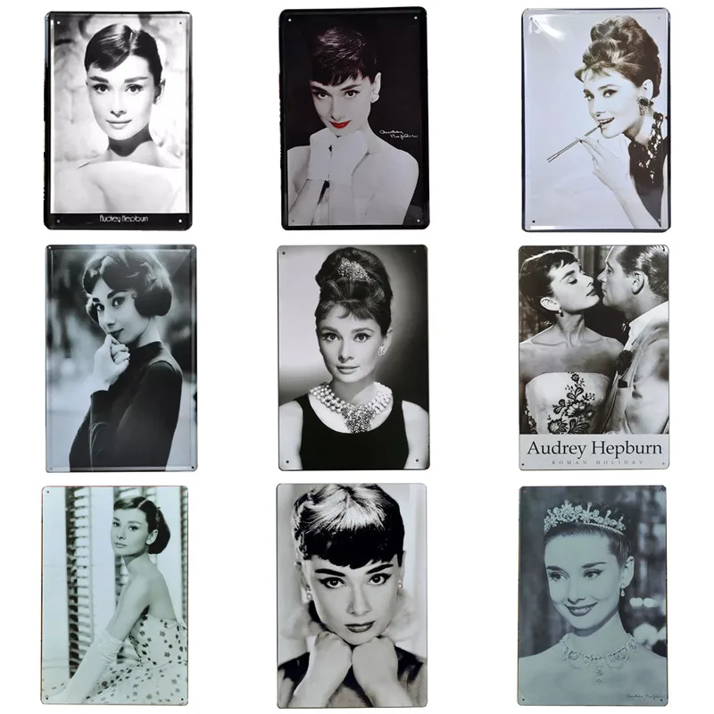 

Decor Music Retro Plaques Movie Celebrity Vintage Metal Tin Signs Decoration Plates for Bar Pub Cafe Cinema Home Wall 20X30cm H1