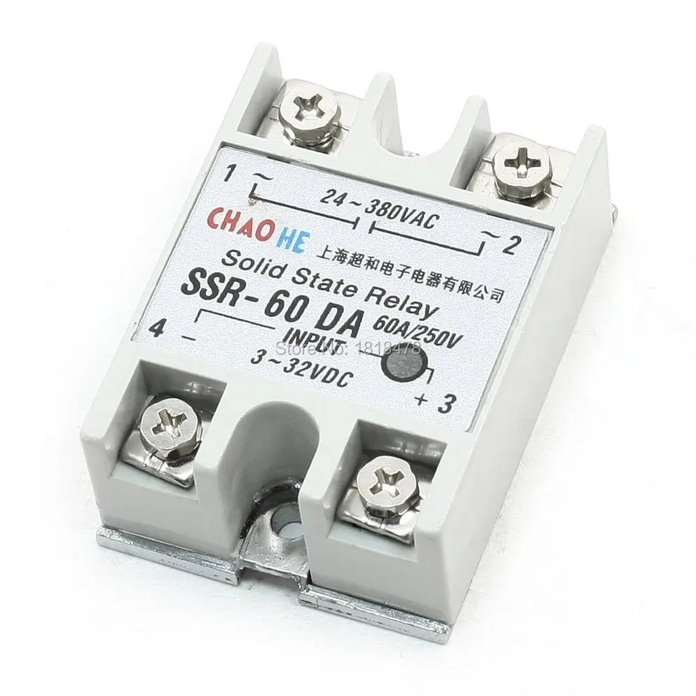 SSR 60DA Temperature Control AC 24V 380V Output Solid State Relay 60A