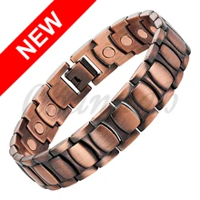 Channah 2017 Hombres 21 unids Imanes Cobrizado Potente Bio Pulsera Magnética Healing Brazalete de La Joyería Del Encanto Del Envío libre