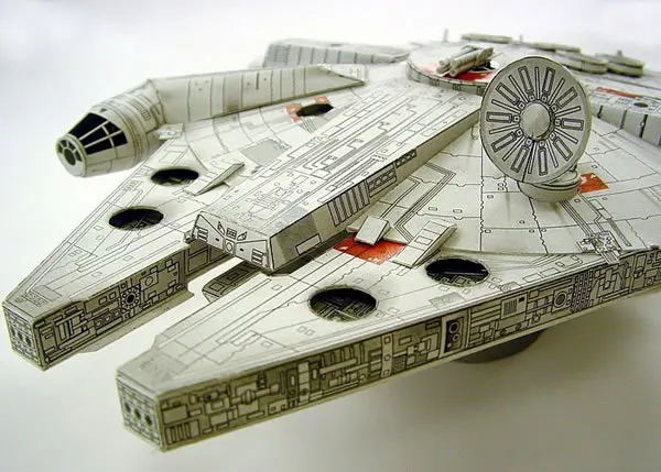 3D бумажная модель Звездные войны Сокол корабль ребенок DIY интеллектуальная развивающая игрушка