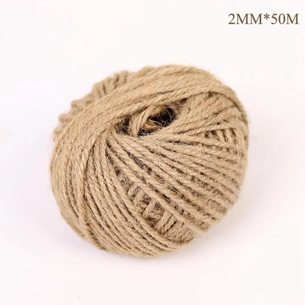 Taop 2m Toile De Jute Burlap Vintage Rustic Wedding Accessories Colored Ficelle Jute Juta Sackcloth Natural Chemin De Table Jute - Цвет: Rope 50m