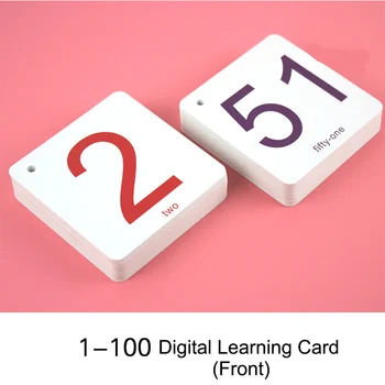 

100Pcs/set 0-100 learn English Digital FlashCards Early Learning Addition Subtraction Multiplication Divide Games Kids Chidren
