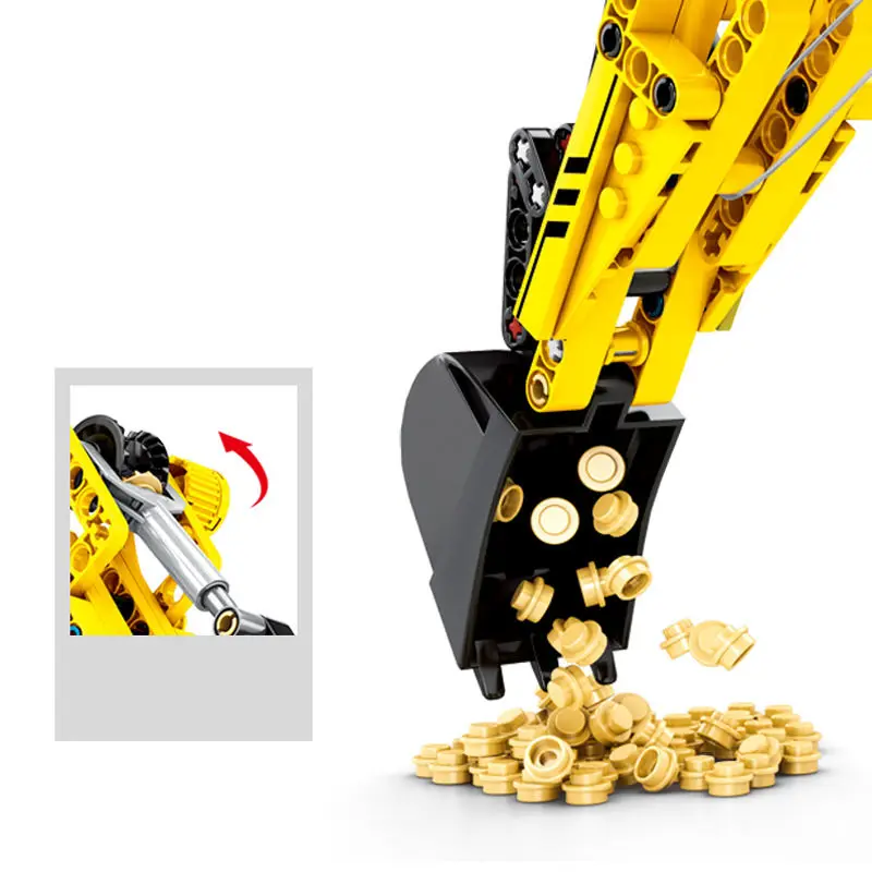Лего Technic Creator Expert механический экскаватор строительство строительные блоки для