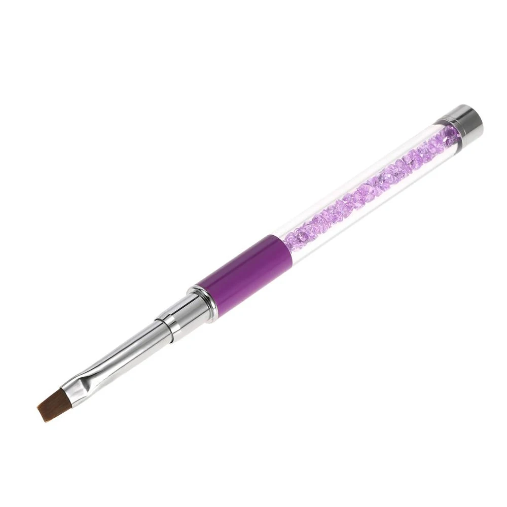 

DIY Flat Head Nail Brush Builder Salon UV Gel Drawing Painting Brush Pen Decoration Manicure Acrylic Nail Art Brush Tools #6