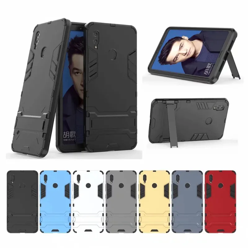 

For Huawei Honor 8X Max 8 8C 10 V10 9 V9 Play 7X Case Armor Shockproof Stand Silicone Soft TPU Cover For Honor 10 Lite Note 10