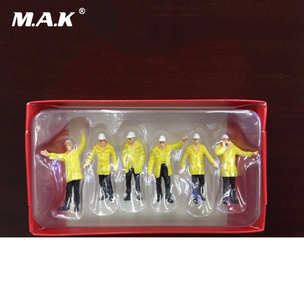 

Yellow Male Construction Figure 6pcs F/Engineering Car Models 1/50