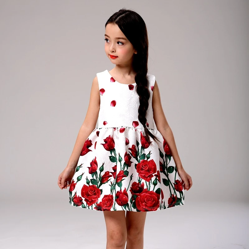 2016 moda primavera verano ropa de los niños para el lindo niñas niños vestido de san valentín se levantó de la princesa floral vestidos|clothing rightchildren sale - AliExpress