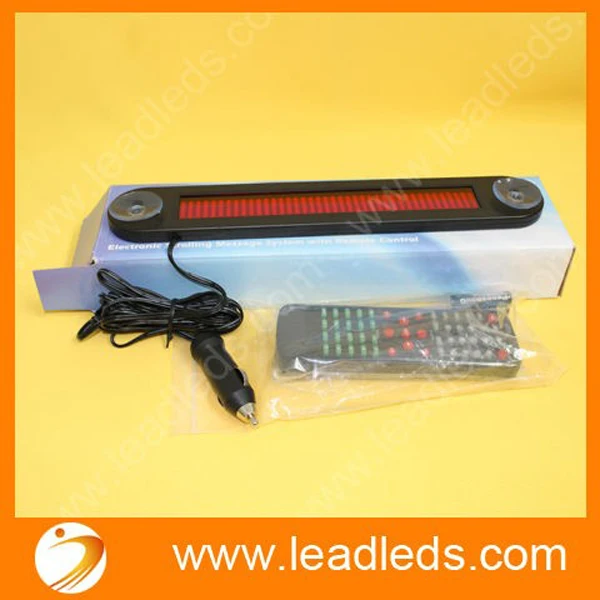 

Free shipping hot sale 12V remote control car mini LED Moving Sign single red program edit led display support Russion languages