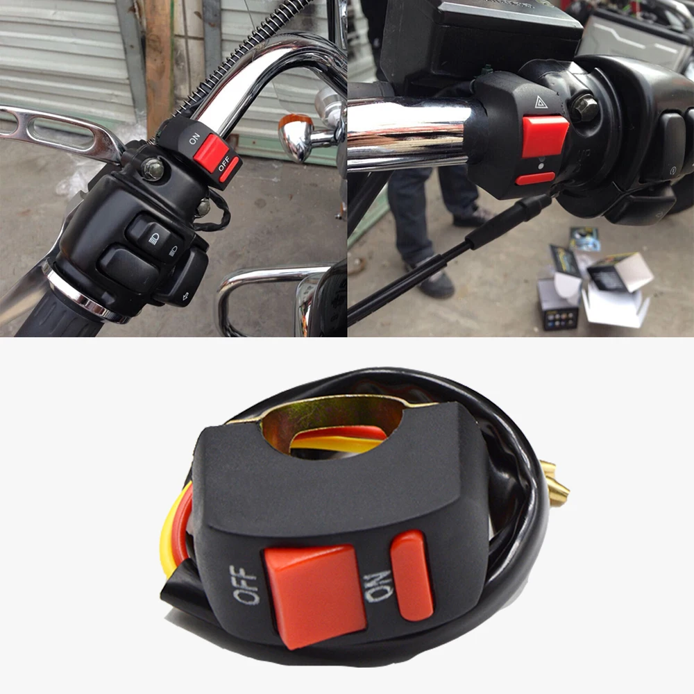 Motorcycle Handlebar Switch ON/OFF Button 12V Headlamp Switchs For