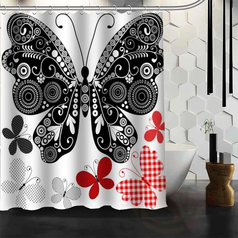 Buy Best Nice Custom Colorful butterfly Shower Curtain Bath Curtain Waterproof