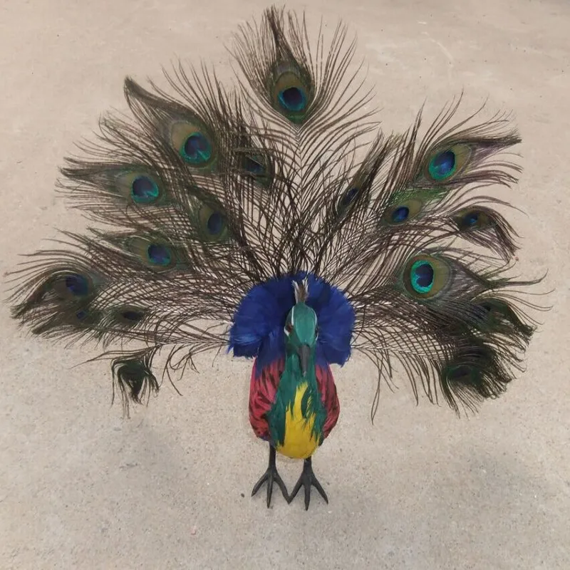 beautiful simulation peacock toy lifelike handicraft peacock doll about 60x20x55cmin Stuffed
