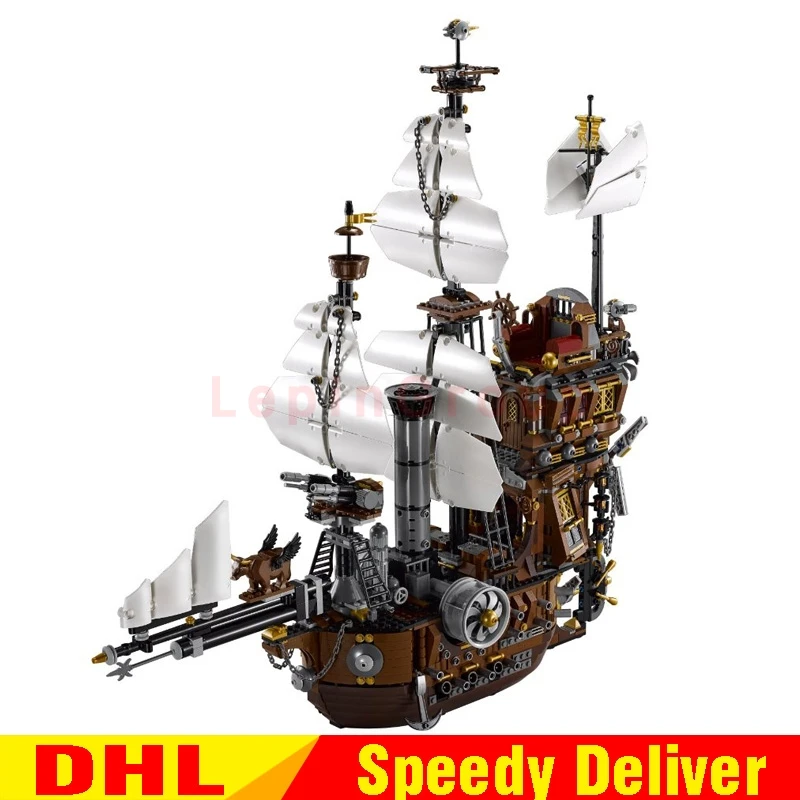 

LEPIN 16002 2791Pcs Pirate Ship MetalBeard's Sea Cow Model Building Blocks Kids Bricks Boys Toys Compatible lepining 70810 Toys