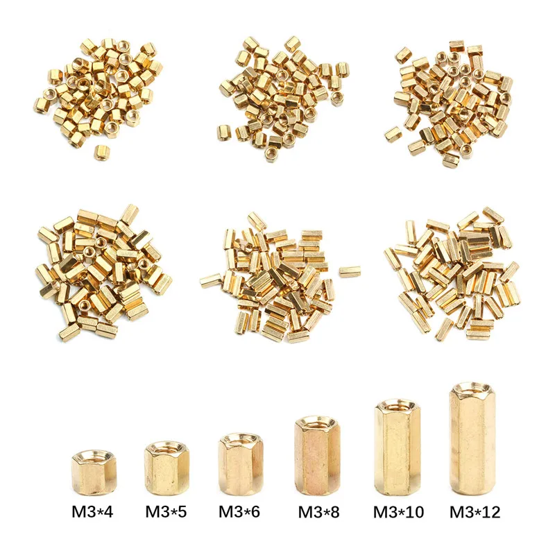 50Pcs/lot M3 Screw M3*L Female Hex Head Brass Spacing Screws Threaded Pillar PCB Computer PC Motherboard Standoff Spacer | Обустройство