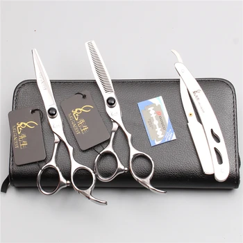 

3Pcs 6.0" Japan 440C Mr Rabbit Haircuts Professional Hairdressier's Scissors Cutting Shears Thinning Scissors Styling Tool M9009