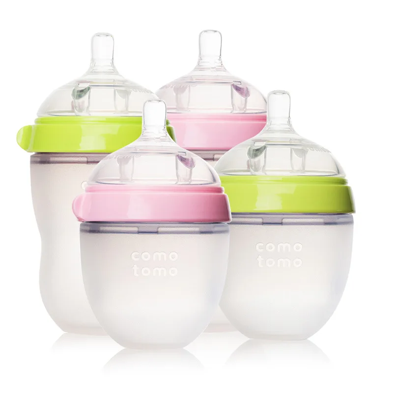 Comotomo bottle new born baby feeding bottle 150ml 250ml Pink Green for comotomo