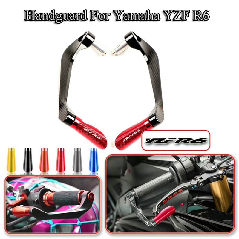 

2 x For Yamaha YZF R6 Slip Motorcycle Handlebar Brake Clutch Lever Protector Protection Aluminum Alloy+CNC Handguard Hand Guards