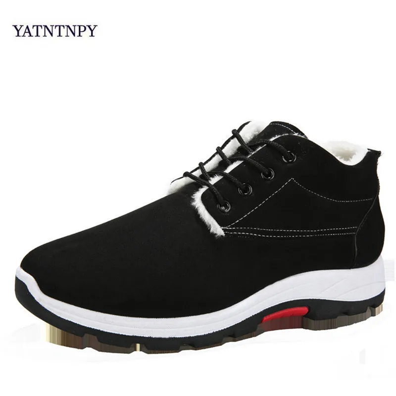 

YATNTNPY Winter men's cotton shoes plus velvet thick outdoor anti-skiing boots casual warm sports men's shoes
