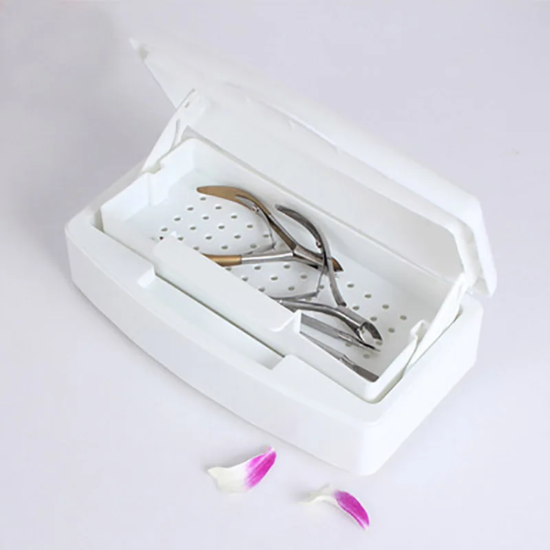 

Nail Art Tools Disinfection Box Pedicure Manicure Set Sterilizing Box Metal Tools Disinfecting Sanitizer Alcohol Tray