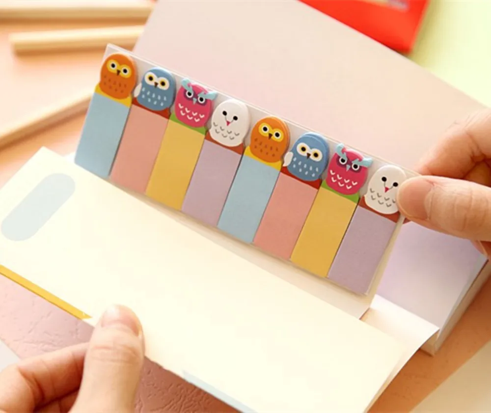 Милый блокнот для заметок с изображением животных в стиле друзей|sticky notepad|markers