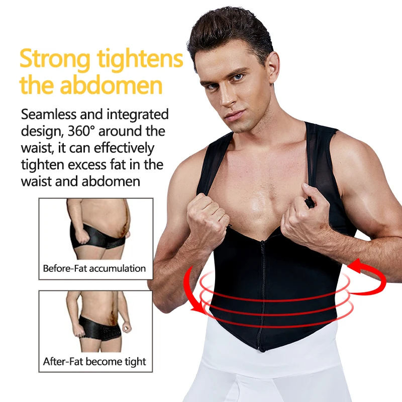 VASLANDA мужские Утягивающие шорты для похудения body shaper фитнесс майки мускулатуры жилет для бодибилдинга потогонный костюм для сауны