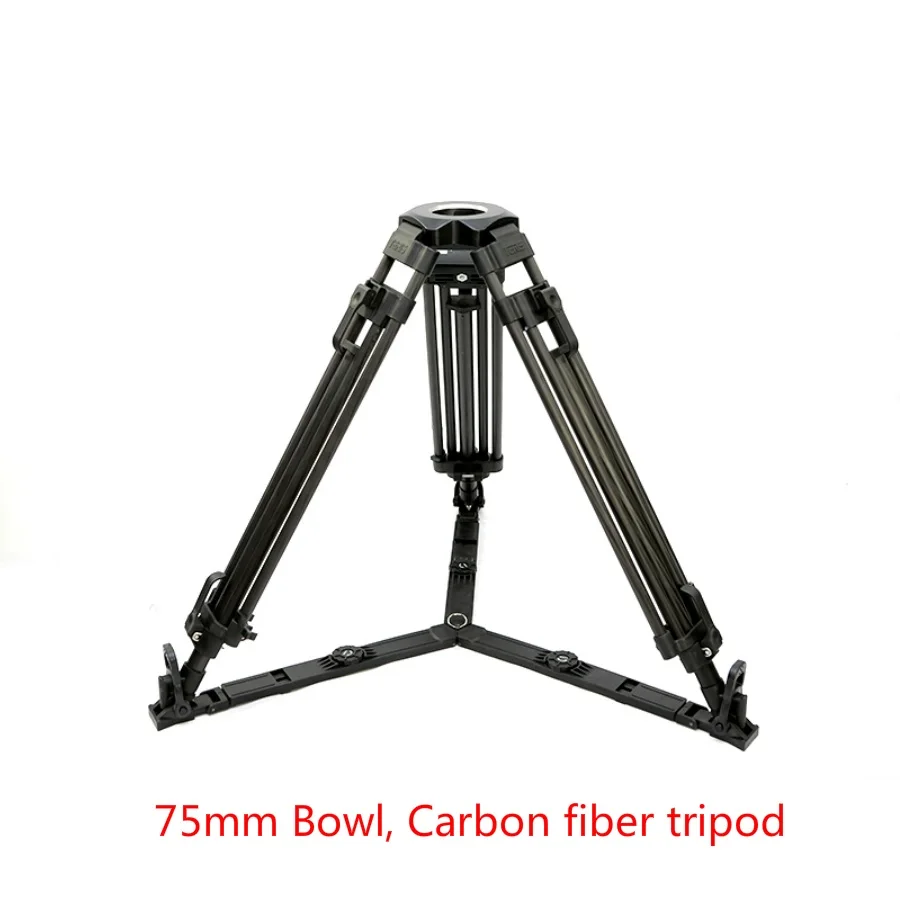 Carbon Fiber Flexible Camera Video Tripod 75MM Bowl Professional