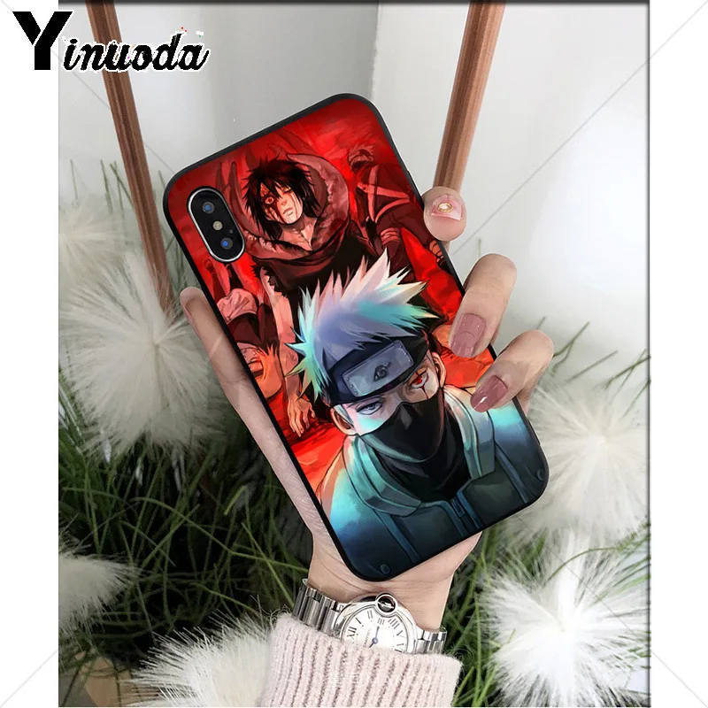 Yinuoda мягкий чехол для телефона из ТПУ с японским аниме Наруто Акацуки iPhone X XS MAX 6 6s 7