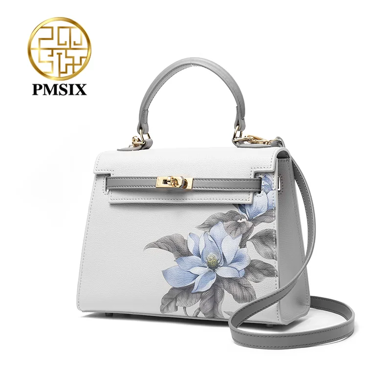 PMSIX Fashion Floral Printing Ladies' handbag Trapeze Shape Women Shoulder Bag Casual Crossbody Bags