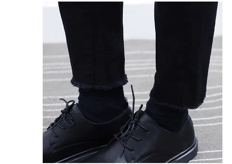 Новые модные мужские черные обтягивающие джинсы брюки Hi-Street Hip Hop Swag мужские джоггеры из денима брюки известные брендовые дизайнерские мужские брюки