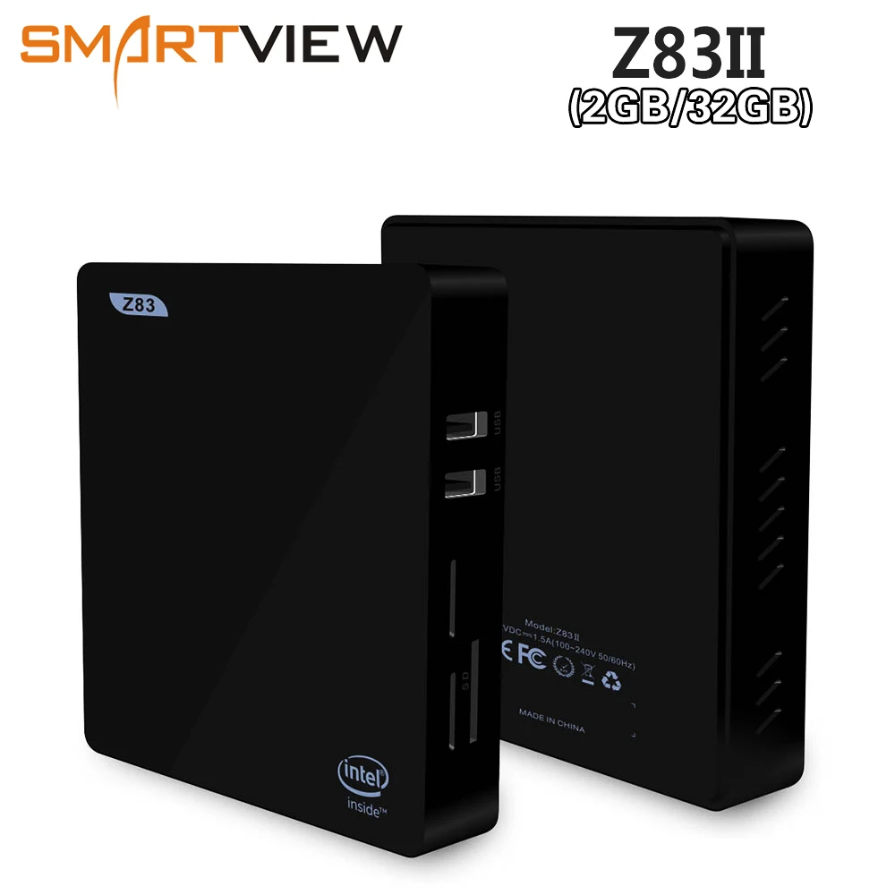 

Z83 II Smart Mini PC 2GB 32GB TV Box Atom X5-Z8350 Quad-core Bluetooth 4.0 1000M LAN 2.4G+5.8G Dual Wifi Windows10 Media player