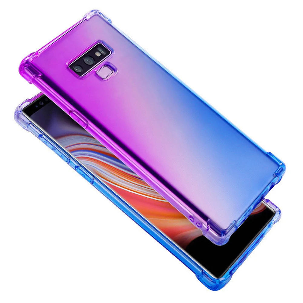 

Gradient Airbag Shockproof Case for Samsung Galaxy S10 Plus S10 Lite Soft Silicon Clear Scratchproof Protective Back Cover