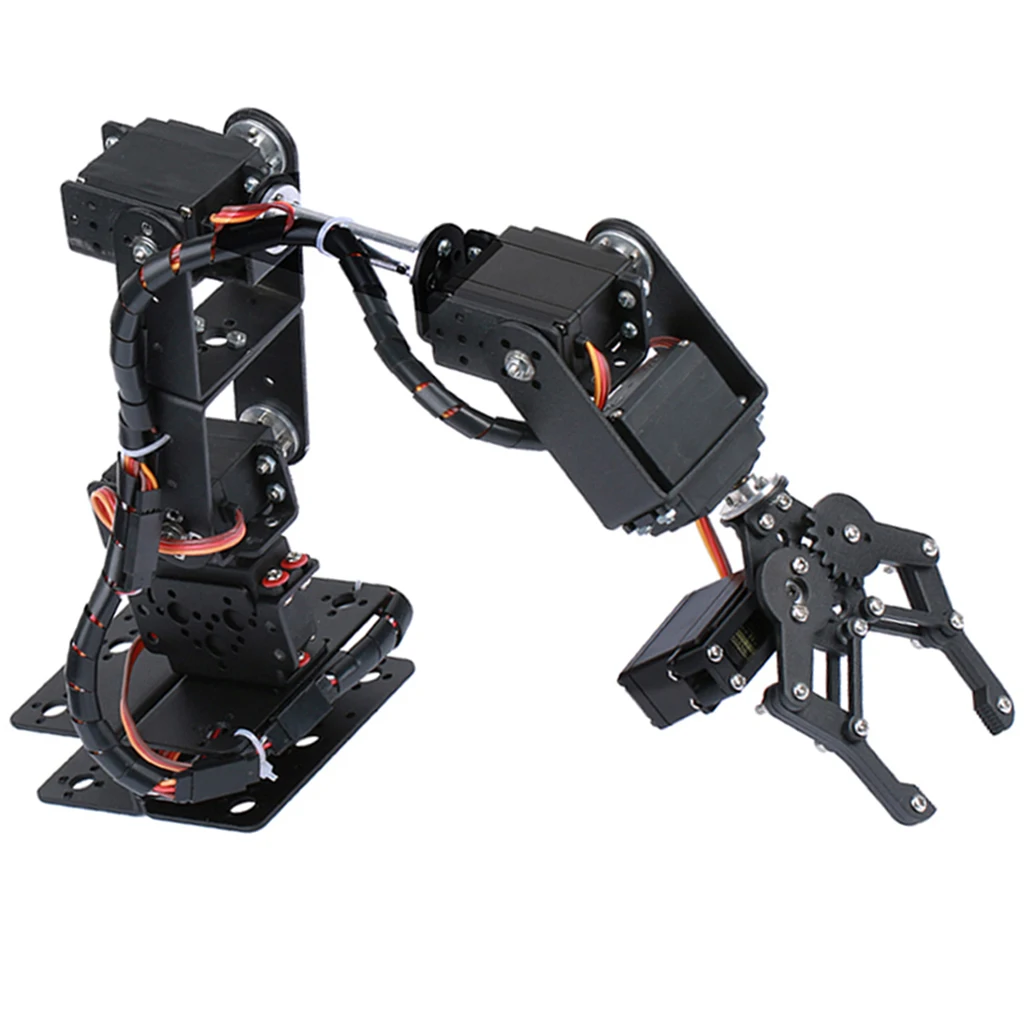 

DIY Hot Smart 6-Dof Robot Mechanical Arm Servo Controlled For Arduino Learning Robotics Assembly Kits