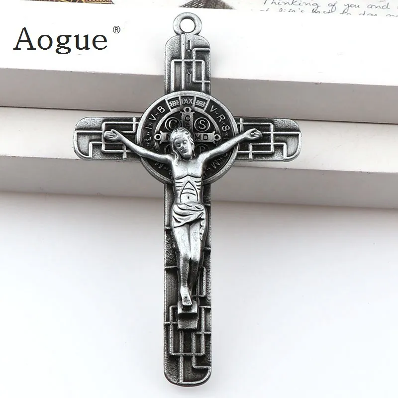 

Medal Of Saint Benedict Cross Jesus Christian Jewelry Crosses Charms St Benedict Crucifix Pendants For Key chain Pendants