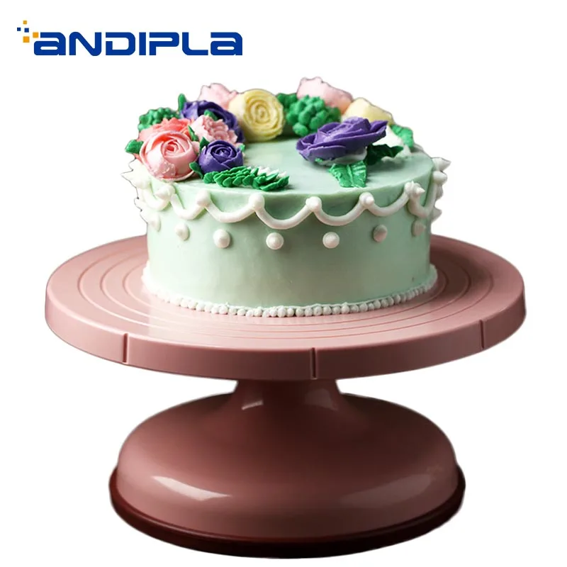 Creative Cake Turntable Plastic Non-slip Revolving Plate Display Stand Round Base Baking Tools Kitchen Accessories Decor |