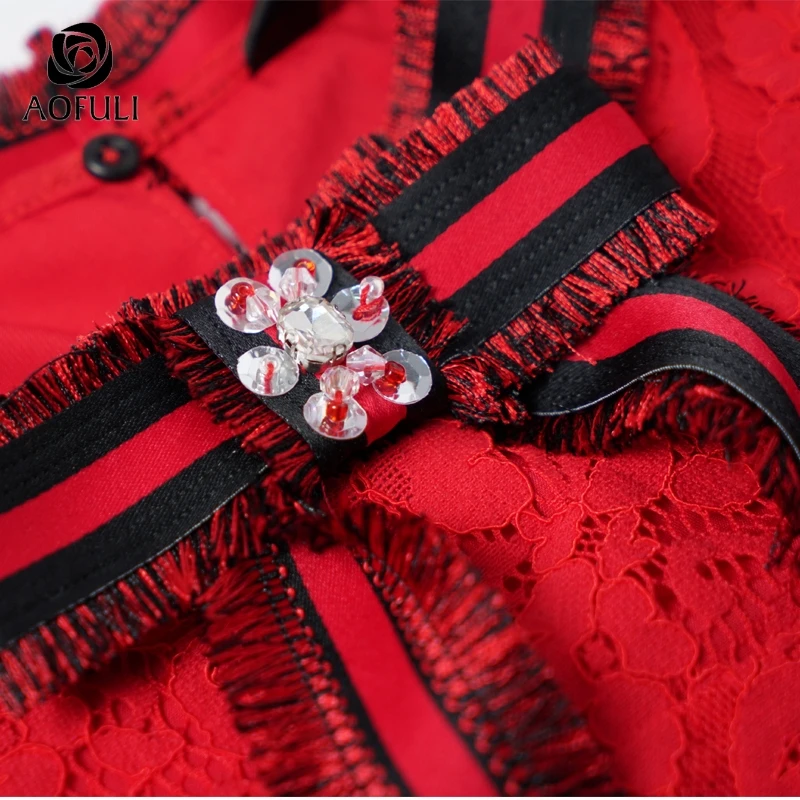 L/XL/5XL женское кружевное платье с галстуком бабочкой осеннее до колена длинным