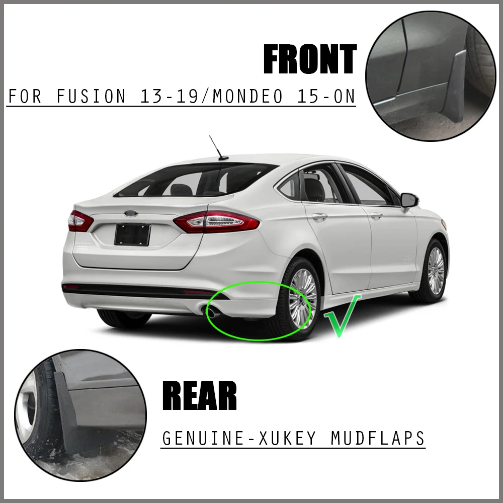 Набор литых брызговиков для Ford Fusion 2013- Mondeo mk5-on Брызговики крыло брызговиков Передние Задние