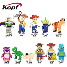 Одиночная строительные блоки История игрушек 4 кирпича Даки Базз Лайтер Вуди и Джесси Кролик Фигурки для детские модельные игрушки PG8270