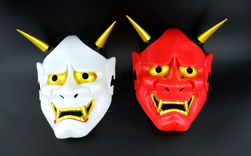 5 шт./лот квалифицированная маска Hannya Omen Noh Kabuki Samurai японская демоновая белая|demon