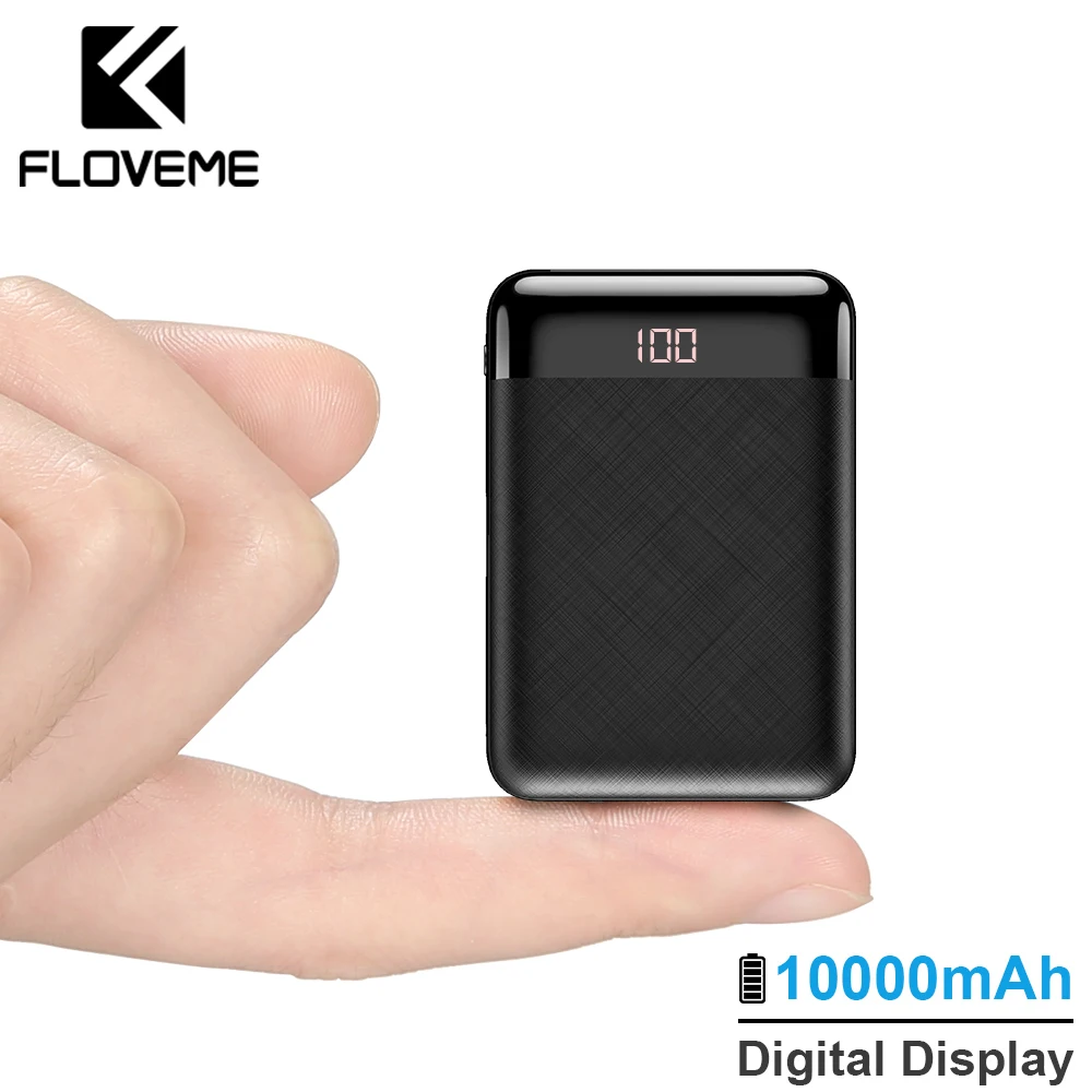 FLOVEME Power Bank 10000mAh Mini mi Powerbank Power Bank For iPhone Xiaomi Powerbank 2USB