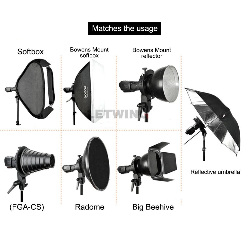 Godox складной 60x60 см 2" x 24" Bowen крепление удобный софтбокс Speedlite с сеткой с сумкой для переноски для AD600B AD600BM наружная вспышка