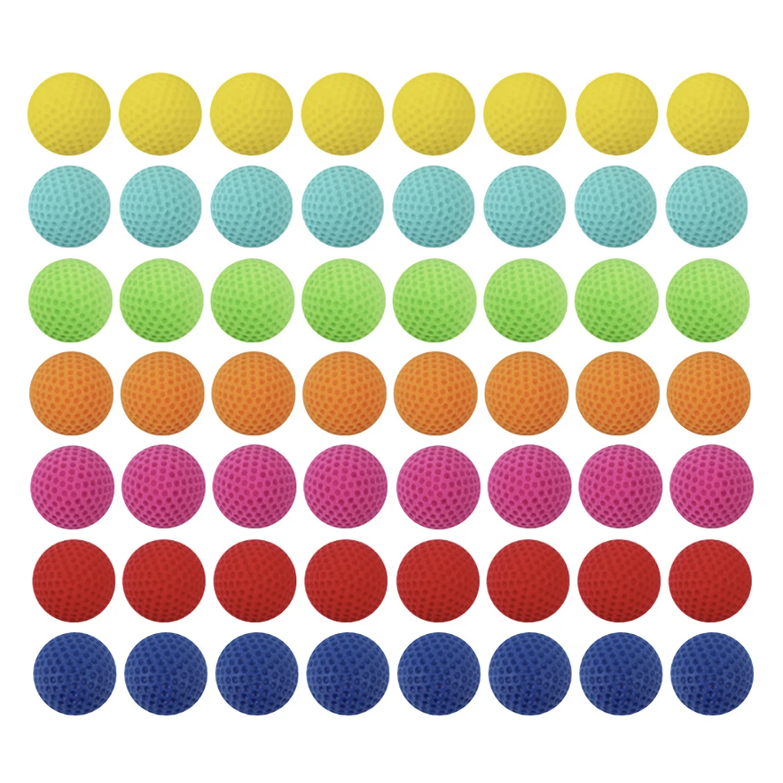 

100pcs Round Refill Foam Seven Color Mixed Bullet Balls Compatible For XVIII-6000/MXVI-4000/MXVII-10K Apollo Toy For Boys Gift