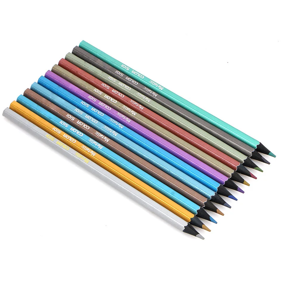 12 Colori box professionale ben metallico non tossico matite colorate disegno schizzo in 12 Colori box professionale ben metallico non tossico matite