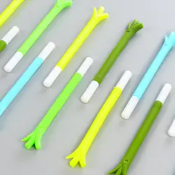 4 шт./лот овощей гелевая ручка, 0,5 мм Творческий зеленый лук масла ручка для детей студентов, пишущих Подпись подарок школы корейский
