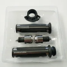 Универсальные 22 мм уличные и гоночные мотоциклетные ручки BARRACUDA, комплект с наконечником CNC 7/8 '', мотоциклетные ручки, колпачки/ручки для руля, комплект