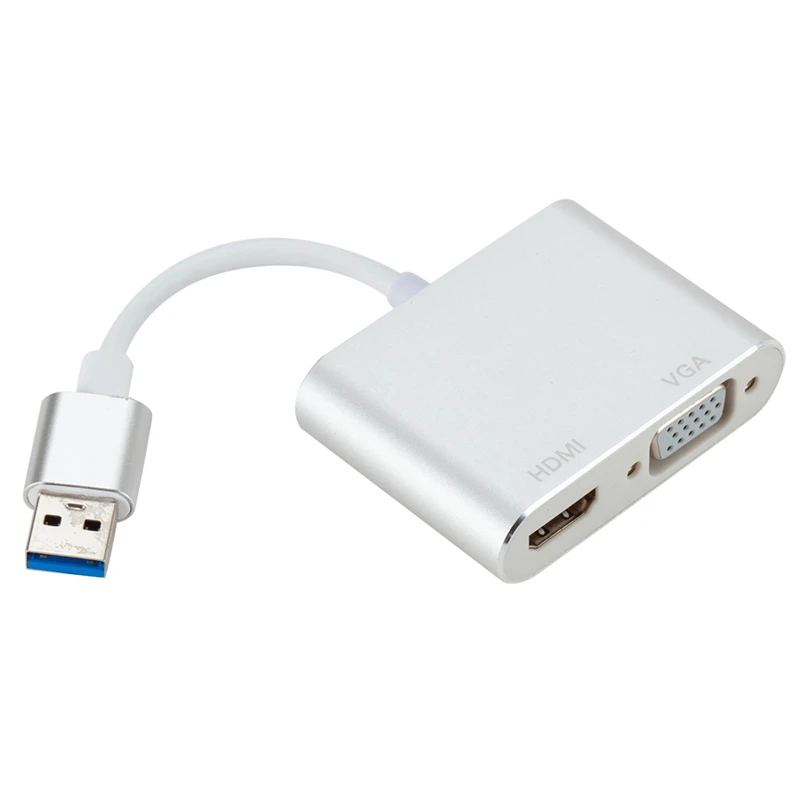  Usb3.0 a Hdmi Vga 4K Hd 1080P Multi-Display 2-in-1 Usb per convertitore di Hdmi Audio Video Cable p